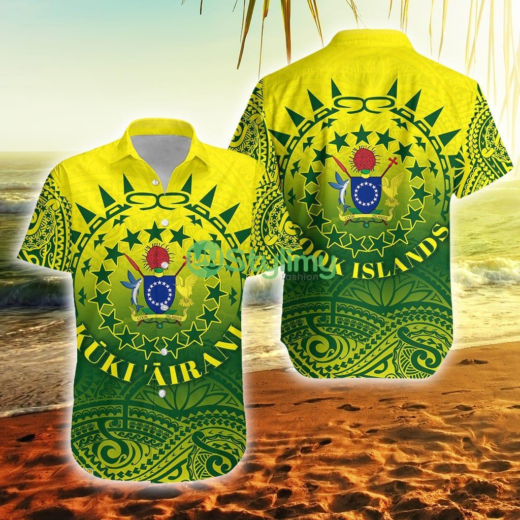 Cook Islands Polynesian Tattoo Sunshine Cook Islands Button Down Hawaiian Shirt Trending Summer 2 Cook Islands Polynesian Tattoo Sunshine Cook Islands Button Down Hawaiian Shirt Trending Summer Product Photo 1