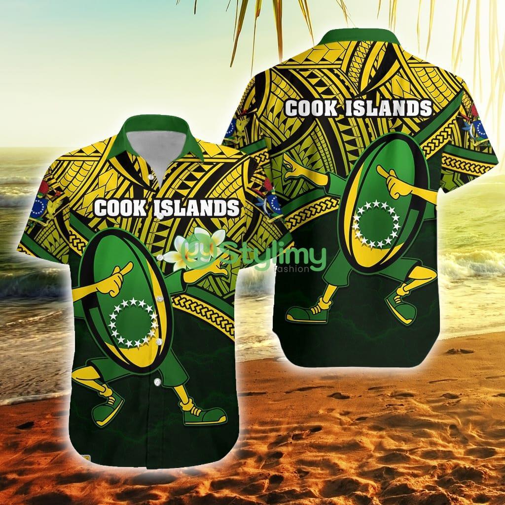 Cook Islands Rugby Dab Trend Creative Cook Islands Button Down Hawaiian Shirt Trending Summer 2 Cook Islands Rugby Dab Trend Creative Cook Islands Button Down Hawaiian Shirt Trending Summer Product Photo 1