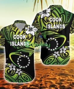 Cook Islands Rugby Unique Vibes Green Cook Islands Button Down Hawaiian Shirt Trending Summer Product Photo 1