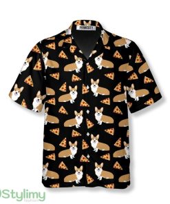 Corgi and Pizza Pattern Corgi Hawaiian Shirt Product Photo 1