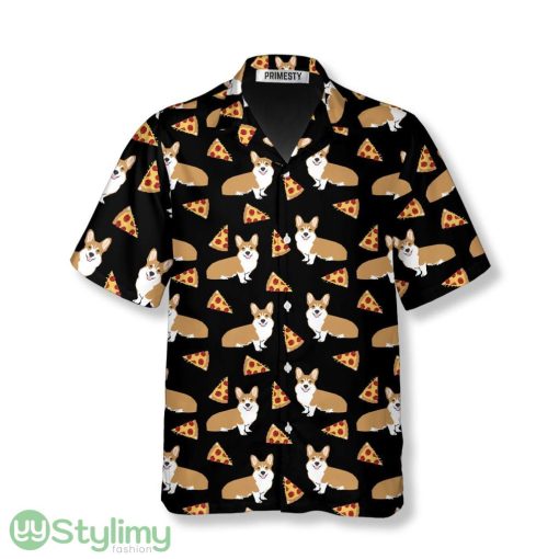 Corgi and Pizza Pattern Corgi Hawaiian Shirt Product Photo 1