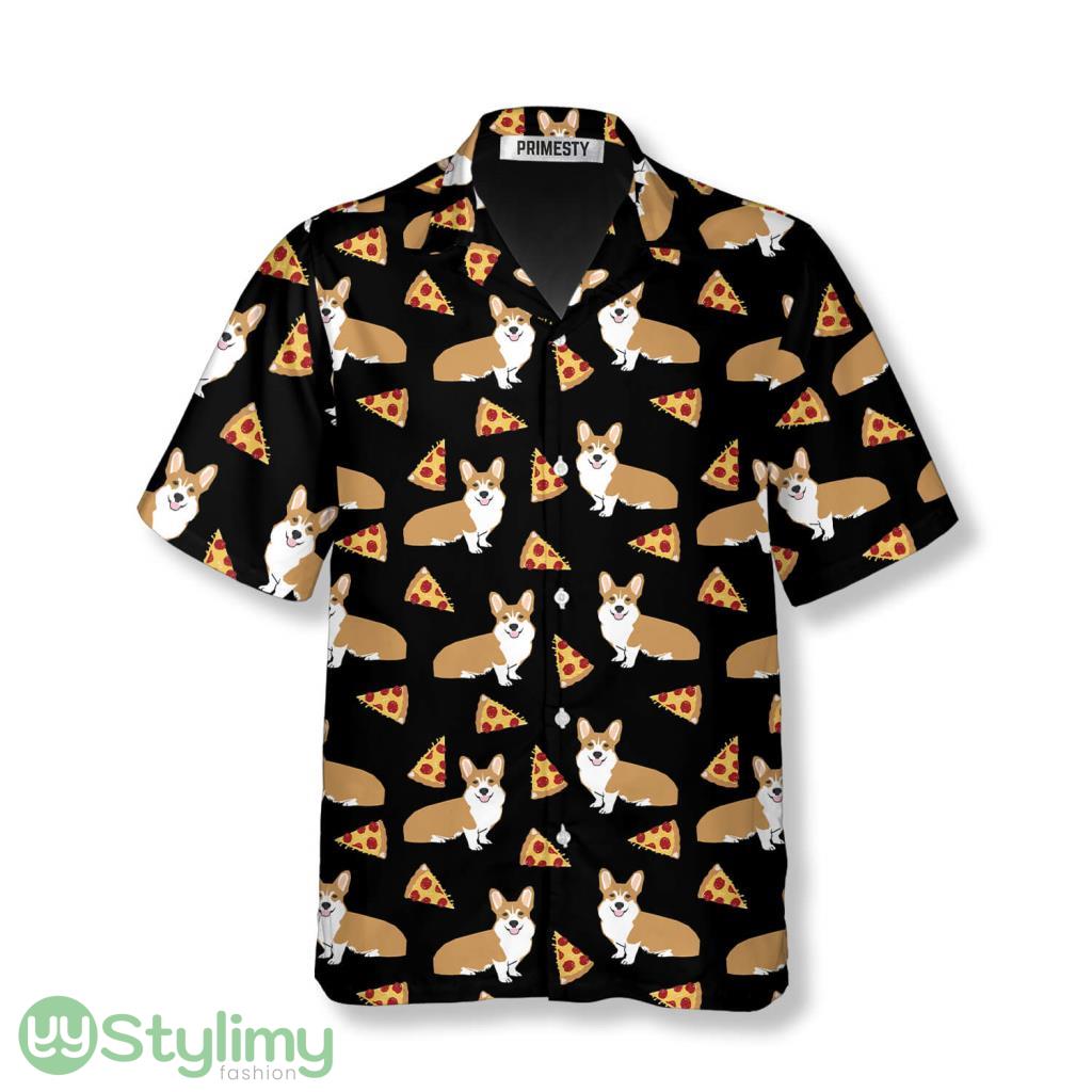 Corgi and Pizza Pattern Corgi Hawaiian Shirt 2 Corgi and Pizza Pattern Corgi Hawaiian Shirt Product Photo 1