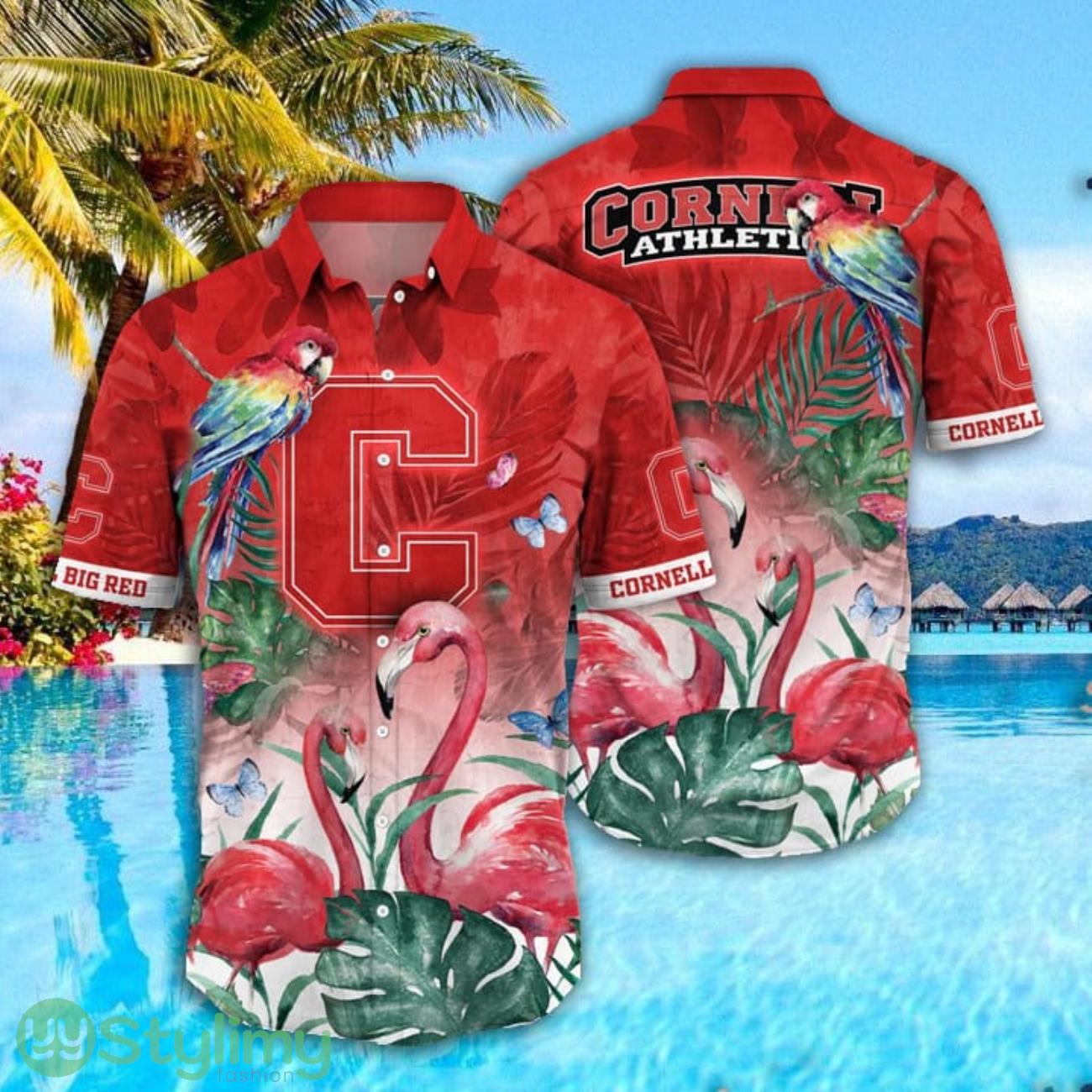 Cornell Big Red NCAA3 Parrot Falamingo Pattern Hawaiian Shirt Cute Summer Gift 2 Cornell Big Red NCAA3 Parrot Falamingo Pattern Hawaiian Shirt Cute Summer Gift Product Photo 1