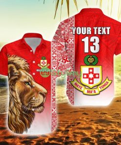 Custom Name And Number Kolisi Tonga College Atele Home Of The Lions Tonga Button Down Hawaiian Shirt Trending Summer Product Photo 1