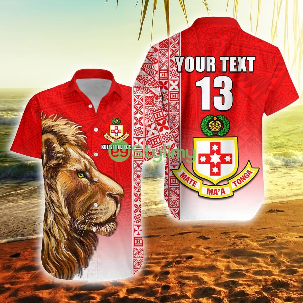 Custom Name And Number Kolisi Tonga College Atele Home Of The Lions Tonga Button Down Hawaiian Shirt Trending Summer 2 Custom Name And Number Kolisi Tonga College Atele Home Of The Lions Tonga Button Down Hawaiian Shirt Trending Summer Product Photo 1
