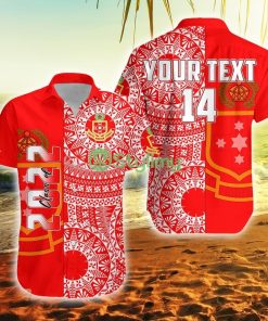 Custom Name And Number Kolisi Tonga High School Class Of Year Tongan Ngatu Pattern Tonga Button Down Hawaiian Shirt Trending Summer Product Photo 1