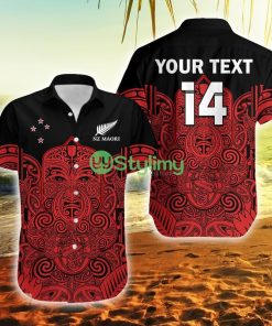 Custom Name And Number New Zealand Tiki Rugby Nz Maori Koru Pattern Ver.03 New Zealand Button Down Hawaiian Shirt Trending Summer Product Photo 1