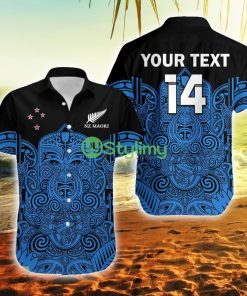 Custom Name And Number New Zealand Tiki Rugby Nz Maori Koru Pattern Ver.05 New Zealand Button Down Hawaiian Shirt Trending Summer Product Photo 1