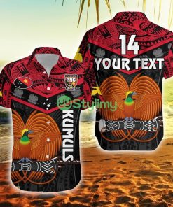 Custom Name And Number Papua New Guinea Rugby Png Kumuls Bird Of Paradise Black Papua New Guinea Button Down Hawaiian Shirt Trending Summer Product Photo 1