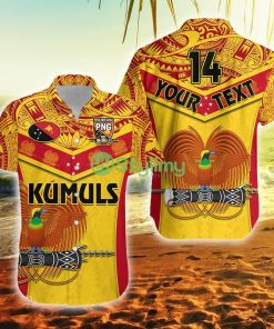 Custom Name And Number Papua New Guinea Rugby Png Kumuls Bird Of Paradise Yellow Papua New Guinea Button Down Hawaiian Shirt Trending Summer Product Photo 1