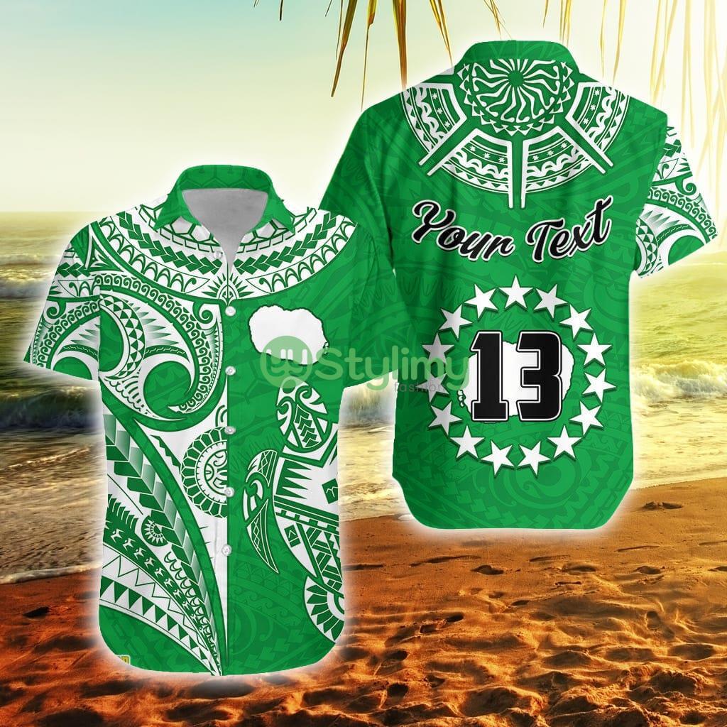 Custom Name And Number Rarotonga Cook Islands Turtle And Map Style Green Cook Islands Button Down Hawaiian Shirt Trending Summer 2 Custom Name And Number Rarotonga Cook Islands Turtle And Map Style Green Cook Islands Button Down Hawaiian Shirt Trending Summer Product Photo 1