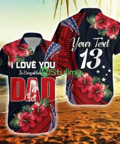 Custom Name And Number Samoa Fathers Day Polynesian Best Dad Ever Samoa Button Down Hawaiian Shirt Trending Summer Product Photo 1