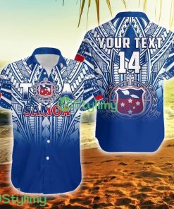 Custom Name And Number Samoa Rugby Samoa Personalise Toa Samoa Polynesian Pacific Navy Version Samoa Button Down Hawaiian Shirt Trending Summer Product Photo 1