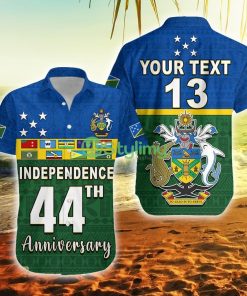Custom Name And Number Solomon Islands National Day Independence Day Tapa Pattern Solomon Islands Button Down Hawaiian Shirt Trending Summer Product Photo 1