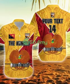 Custom Name And Number The Kumuls Png Papua New Guinea Polynesian Dynamic Style Papua New Guinea Button Down Hawaiian Shirt Trending Summer Product Photo 1