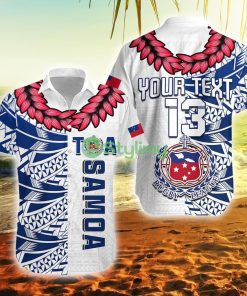 Custom Name And Number Toa Samoa Rugby Siamupini Ula Fala White Samoa Button Down Hawaiian Shirt Trending Summer Product Photo 1