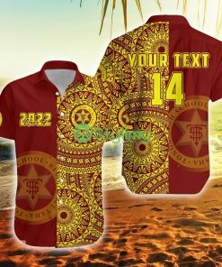 Custom Name And Number Tonga High School Class Of Year Tongan Ngatu Pattern Tonga Button Down Hawaiian Shirt Trending Summer Product Photo 1