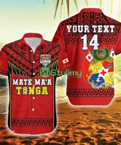 Custom Name And Number Tonga Rugby Mate Maa Tonga Pacific Ngatu Black Tonga Button Down Hawaiian Shirt Trending Summer Product Photo 1