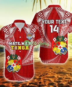 Custom Name And Number Tonga Rugby Mate Maa Tonga Pacific Tongan Ngatu Tonga Button Down Hawaiian Shirt Trending Summer Product Photo 1