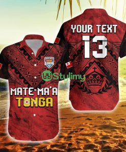 Custom Name And Number Tonga Rugby Mmt Ngatu Mate Maa Tonga Grunge Tonga Button Down Hawaiian Shirt Trending Summer Product Photo 1