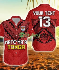 Custom Name And Number Tonga Rugby Mmt Ngatu Mate Maa Tonga Simple Tonga Button Down Hawaiian Shirt Trending Summer Product Photo 1