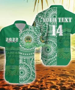 Custom Name And Number Tonga Saineha High School Class Of Year Tongan Ngatu Pattern Tonga Button Down Hawaiian Shirt Trending Summer Product Photo 1