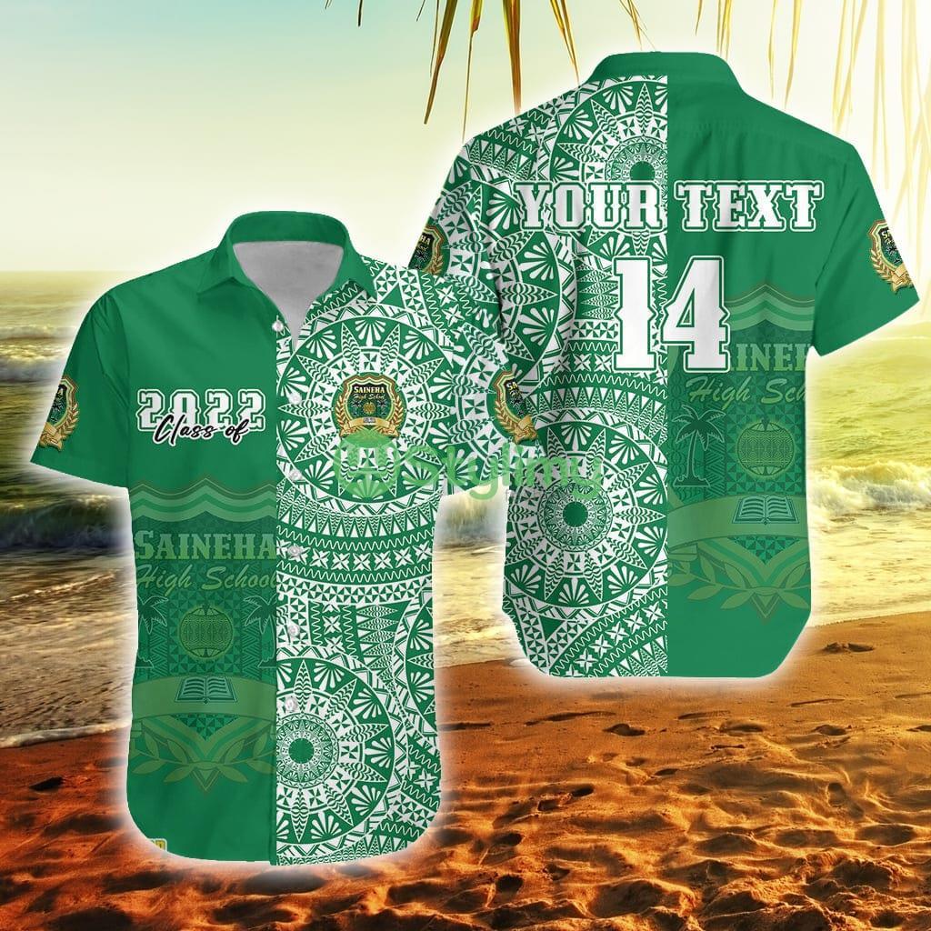 Custom Name And Number Tonga Saineha High School Class Of Year Tongan Ngatu Pattern Tonga Button Down Hawaiian Shirt Trending Summer 2 Custom Name And Number Tonga Saineha High School Class Of Year Tongan Ngatu Pattern Tonga Button Down Hawaiian Shirt Trending Summer Product Photo 1