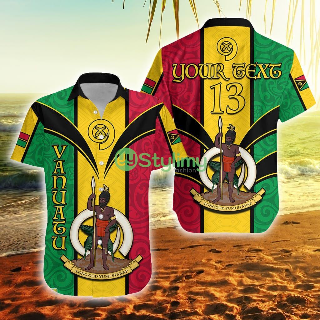 Custom Name And Number Vanuatu Pig Tusk Polynesian Vanuatu Button Down Hawaiian Shirt Trending Summer 2 Custom Name And Number Vanuatu Pig Tusk Polynesian Vanuatu Button Down Hawaiian Shirt Trending Summer Product Photo 1