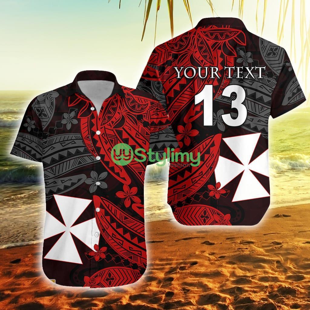 Custom Name And Number Wallis And Futuna Enjoy Polynesian Flowers Wallis And Futuna Button Down Hawaiian Shirt Trending Summer 2 Custom Name And Number Wallis And Futuna Enjoy Polynesian Flowers Wallis And Futuna Button Down Hawaiian Shirt Trending Summer Product Photo 1