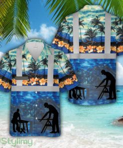 Custom Name Carpenter 3D Hawaiian Shirt Product Photo 1