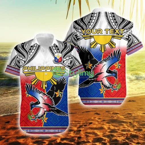 Custom Personalized Philippines Polynesian Filipino Pattern With Eagle Philippines Button Down Hawaiian Shirt Trending Summer Product Photo 1