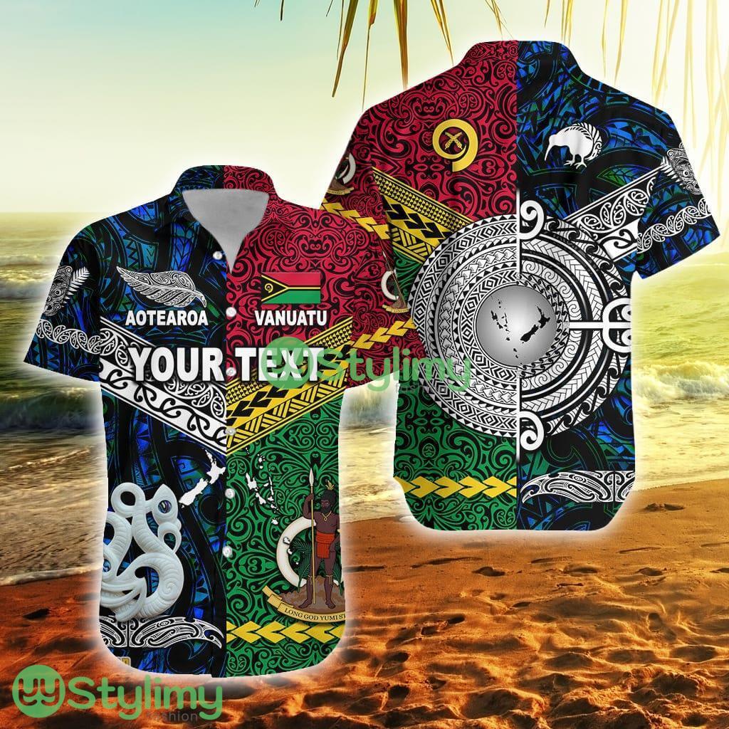 Custom Vanuatu New Zealand Polo Shirt Together Blue Vanuatu Button Down Hawaiian Shirt Trending Summer 1 Custom Vanuatu New Zealand Polo Shirt Together Blue Vanuatu Button Down Hawaiian Shirt Trending Summer Product Photo 1