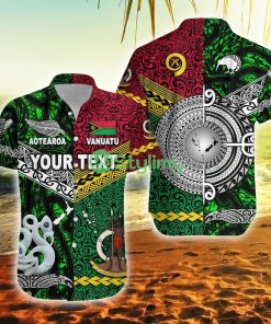 Custom Vanuatu New Zealand Polo Shirt Together Green Vanuatu Button Down Hawaiian Shirt Trending Summer Product Photo 1