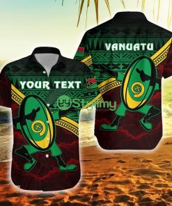 Custom Vanuatu Rugby Polo Shirt Dab Trend Creative Vanuatu Button Down Hawaiian Shirt Trending Summer Product Photo 1