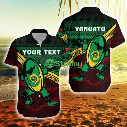 Custom Vanuatu Rugby Polo Shirt Dab Trend Creative Vanuatu Button Down Hawaiian Shirt Trending Summer Product Photo 1