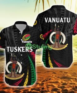 Custom Vanuatu Rugby Polo Shirt Tuskers Tornado Style Vanuatu Button Down Hawaiian Shirt Trending Summer Product Photo 1