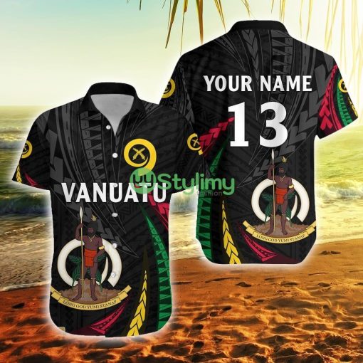 Custom Vanuatu Rugby T Shirt Tuskers Tornado Style Vanuatu Button Down Hawaiian Shirt Trending Summer Product Photo 1