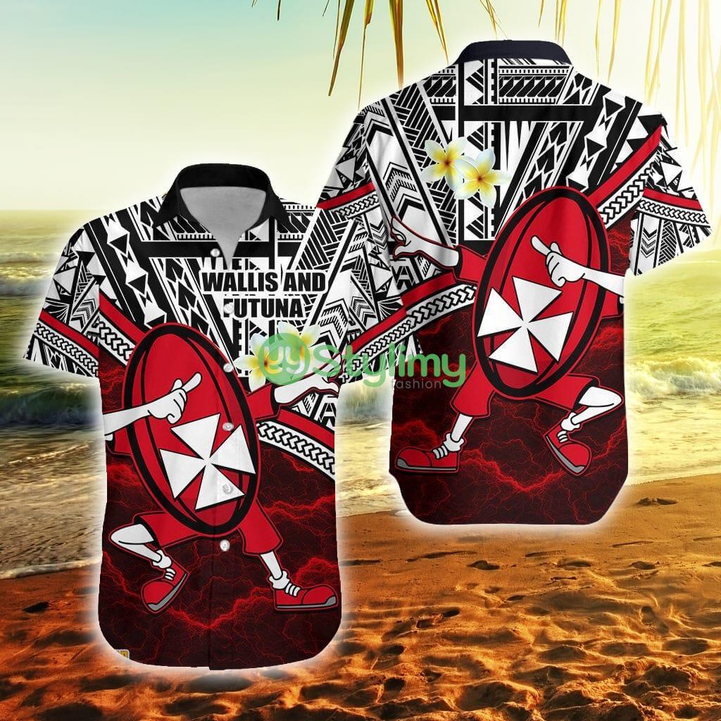 Dab Trend Style Rugby Wallis And Futuna Wallis And Futuna Button Down Hawaiian Shirt Trending Summer 2 Dab Trend Style Rugby Wallis And Futuna Wallis And Futuna Button Down Hawaiian Shirt Trending Summer Product Photo 1