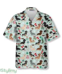 Dachshund With Christmas Pattern Dachshund Hawaiian Shirt Product Photo 1