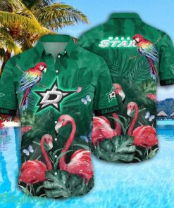 Dallas Stars NHL Parrot Falamingo Pattern Hawaiian Shirt Cute Summer Gift Product Photo 1