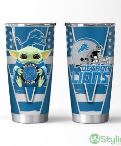Detroit Lions Baby Yoda 3D Tumbler Unique Gift For Fans Product Photo 1