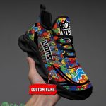 Detroit Lions NFL Autism Clunky Max Soul Shoes Custom Name Men Women Running Sneakers Product Photo 3