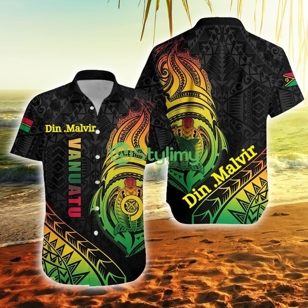 Din Malvir Vanuatu Rugby Turtle Color Vanuatu Button Down Hawaiian Shirt Trending Summer 2 Din Malvir Vanuatu Rugby Turtle Color Vanuatu Button Down Hawaiian Shirt Trending Summer Product Photo 1