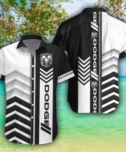 Dodge White Hawaiian Shirt Shorts Sleeve Beach Shirt Custom Name Product Photo 1