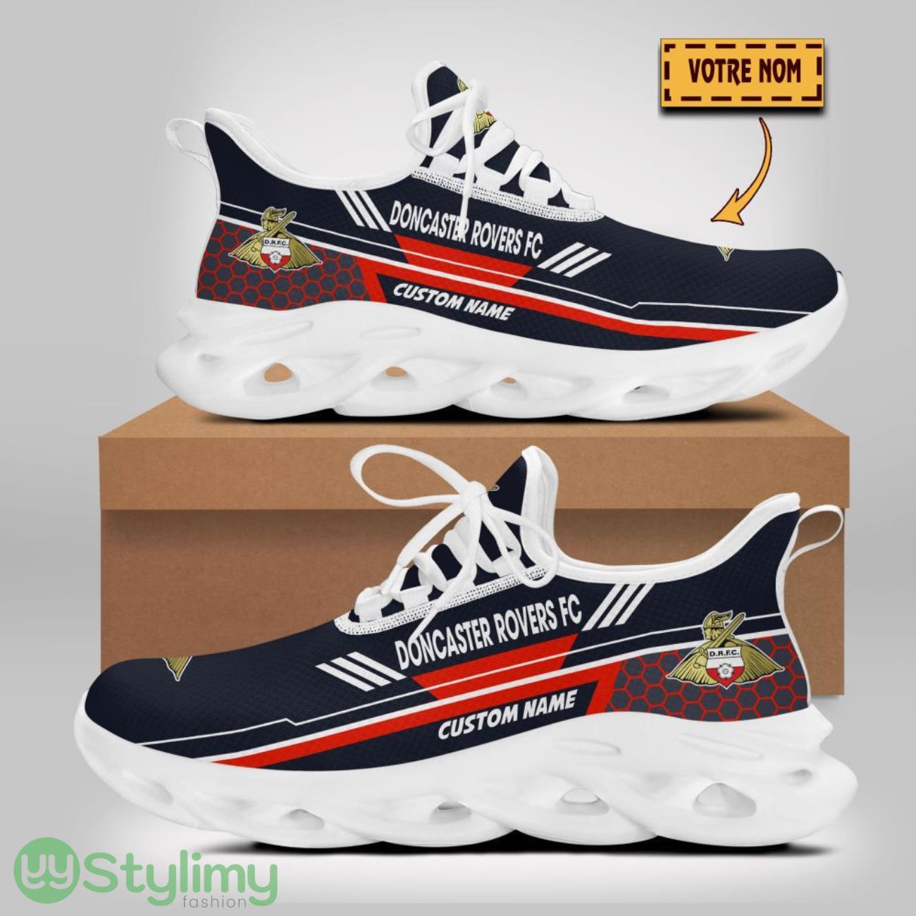 Doncaster Rovers Max Soul Shoes Sport Running Shoes For Fans Custom Name 2 Doncaster Rovers Max Soul Shoes Sport Running Shoes For Fans Custom Name Product Photo 2