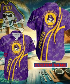 East Carolina Pirates Custom Name Hawaiian Shirt New For Men Women Fans Gift - East Carolina Pirates Custom Name Hawaiian Shirt New For Men Women Fans Gift