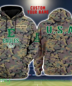 Eastern Michigan Eagles 3D Printing Army Camo Pattern Unisex Hoodies Custom Name For Fans Product Photo 1
