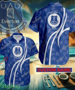 Everton Custom Name Hawaiian Shirt New For Men Women Fans Gift - Everton Custom Name Hawaiian Shirt New For Men Women Fans Gift