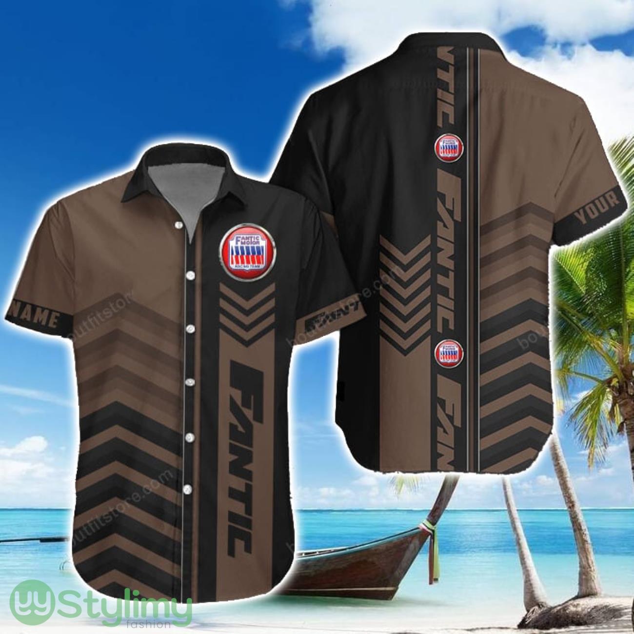 Fantic Brown Hawaiian Shirt Summer Gift For Men Women Custom Name 1 Fantic Brown Hawaiian Shirt Summer Gift For Men Women Custom Name Product Photo 1