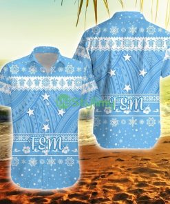 Federated States Of Micronesia Christmas Simple Style Fsm Flag Federated States Of Micronesia Button Down Hawaiian Shirt Trending Summer Product Photo 1